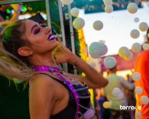 Gogo dancer at Terrace Afterhours Las Vegas smiling
