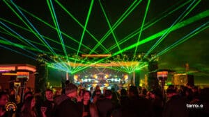 Lasers over the dance floor at Terrace afterhours club in Las Vegas