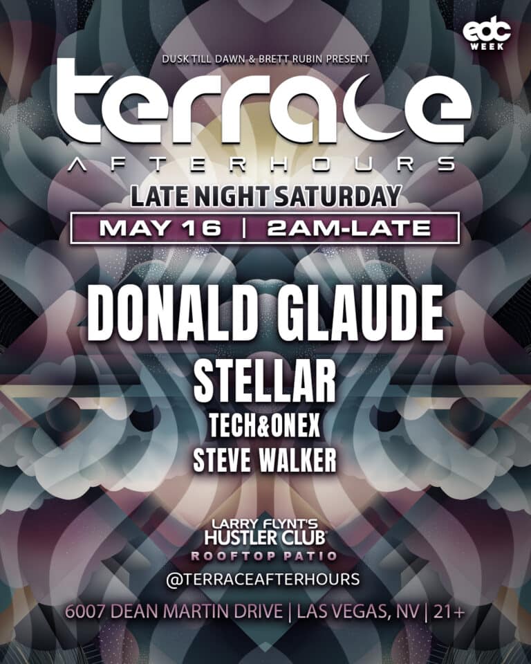 artwork for Saturday EDC Week afterhours event at Terrace nightclub featuring Donald Glaude