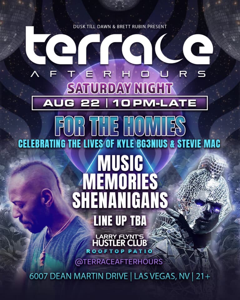 Flyer for "the homies" celebration of life in Las Vegas