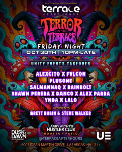 Unity Events at Terrace Afterhours Halloween flyer
